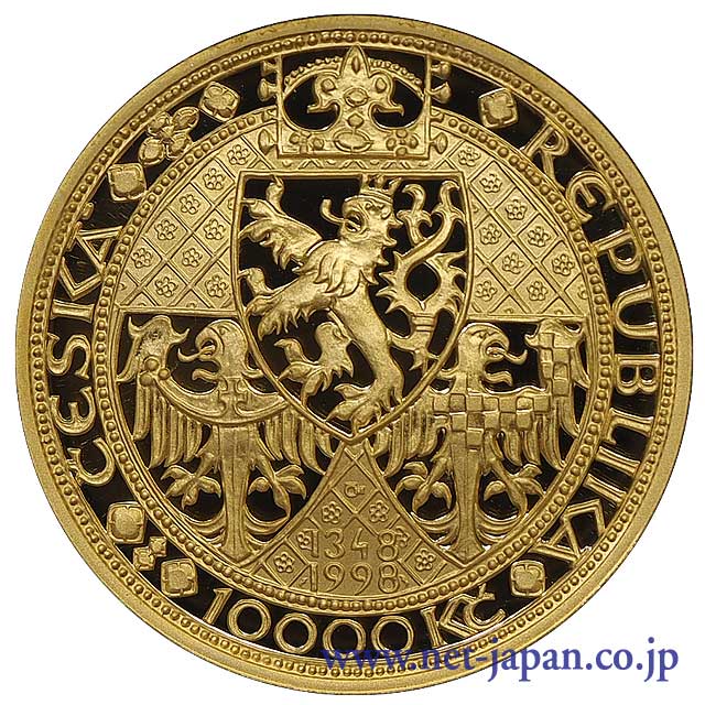 表：チェコ共和国10000コルナ(1OZ)金貨
