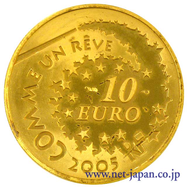 裏：ハローキティ10ユーロ金貨