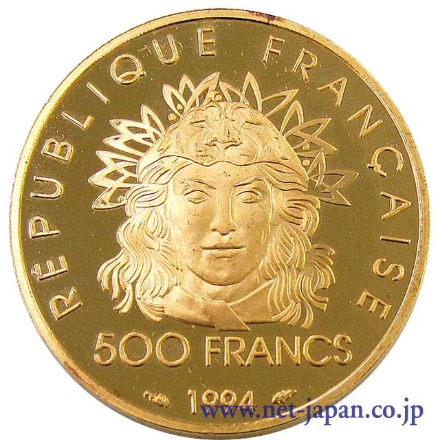 表：1996年オリンピック 500フラン金貨