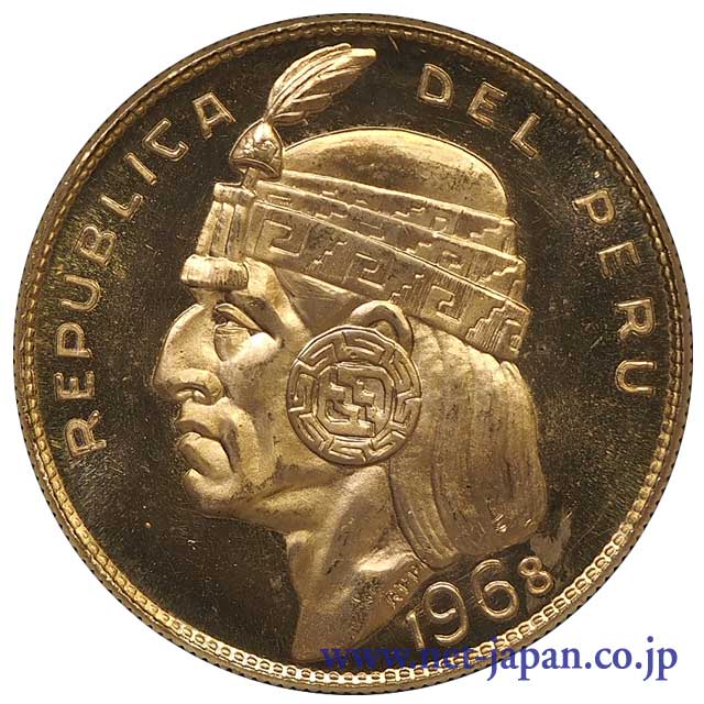 表：インカの王50ソル金貨