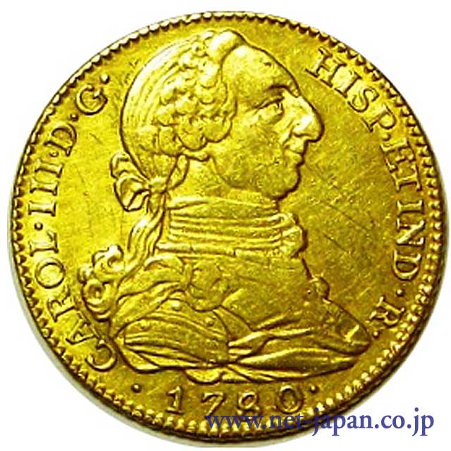 表：カルロス3世4エスクード金貨