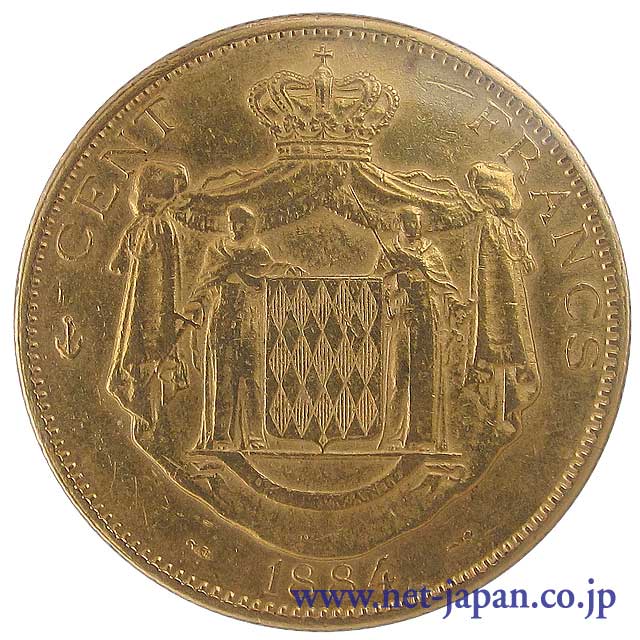 裏：チャールズ3世皇太子100フラン金貨