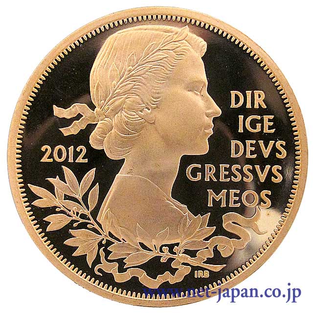 表：エリザベス女王在位60周年記念5ポンド金貨