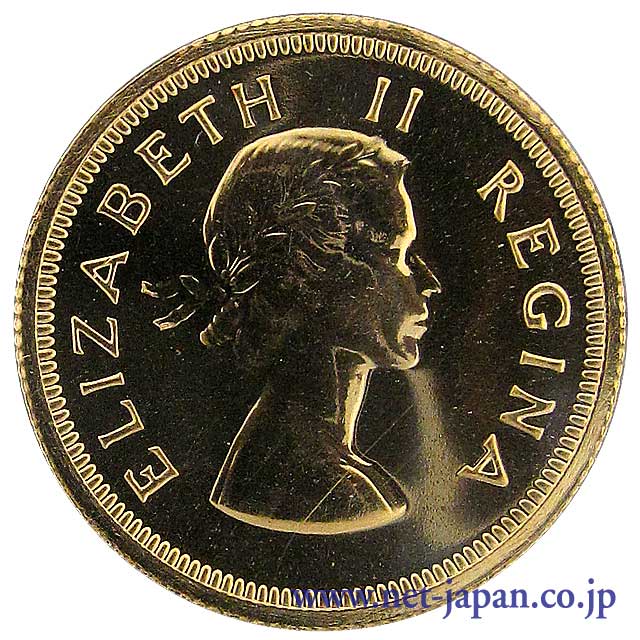 裏：南アフリカ共和国1ポンド金貨