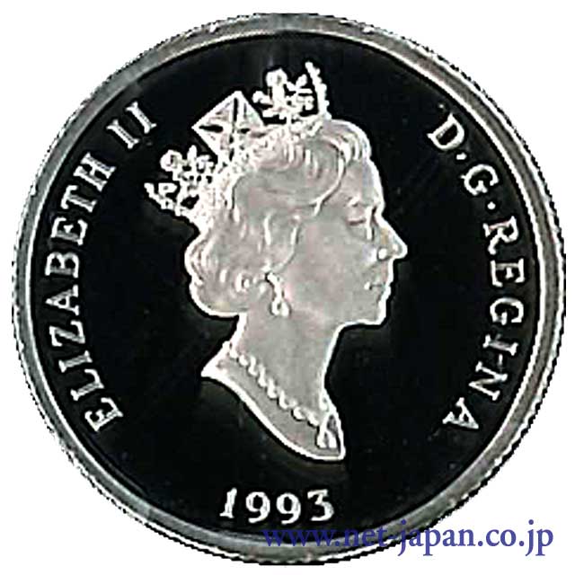 裏：2匹の北極キツネ75ドルプラチナ貨