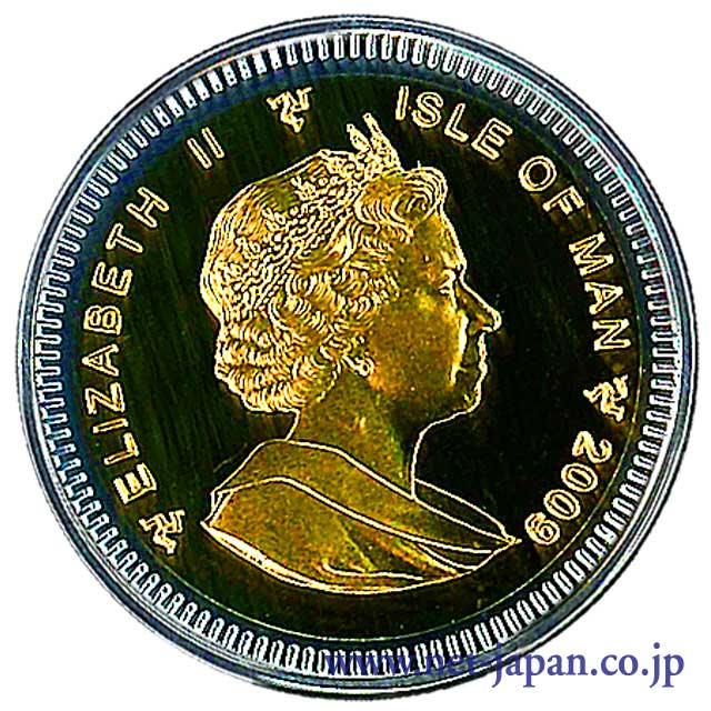 裏：マン島バイメタル金貨