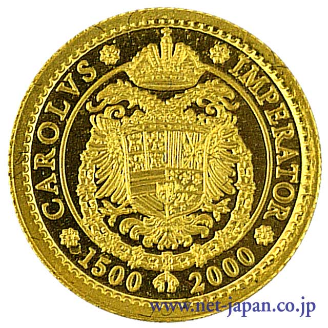 裏：スペイン5000ペセタ金貨
