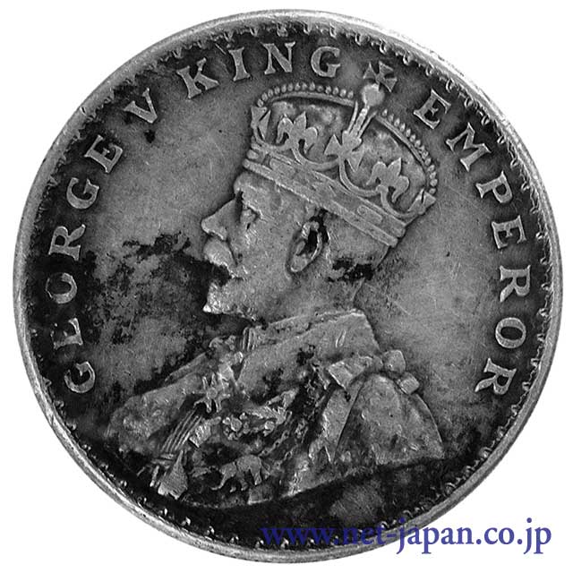 表：インド1ルピー銀貨