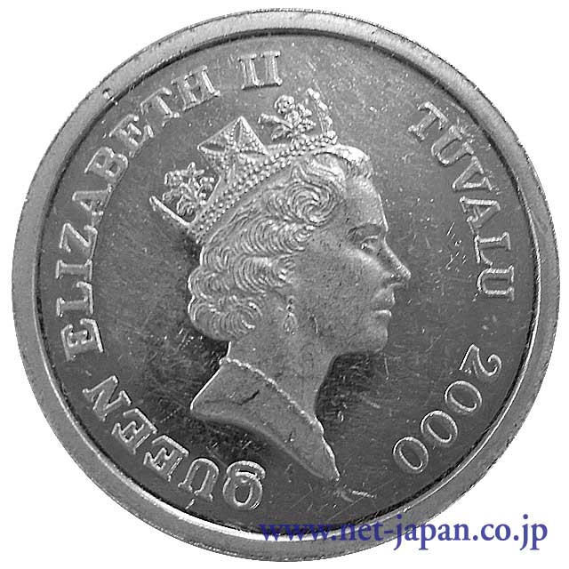 裏：ツバルホースプラチナ貨