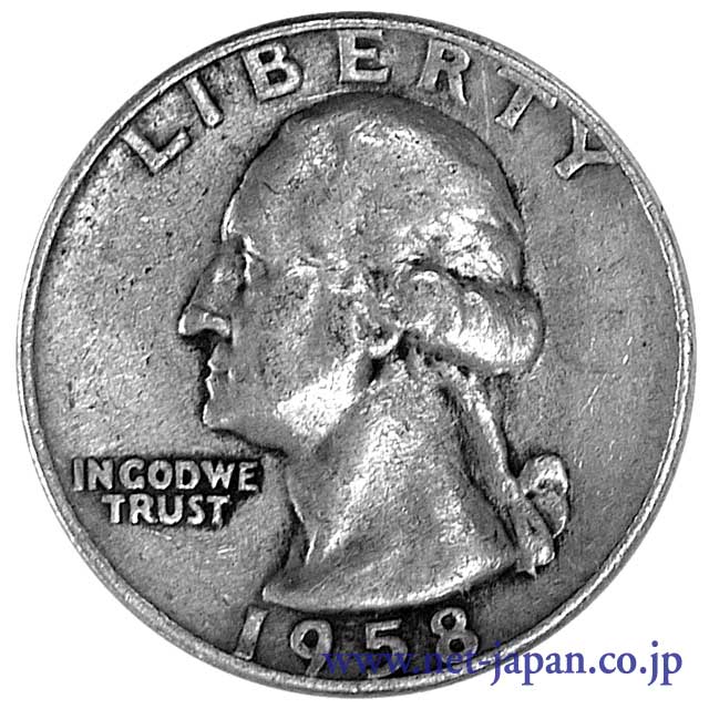 表：ワシントン25セント銀貨