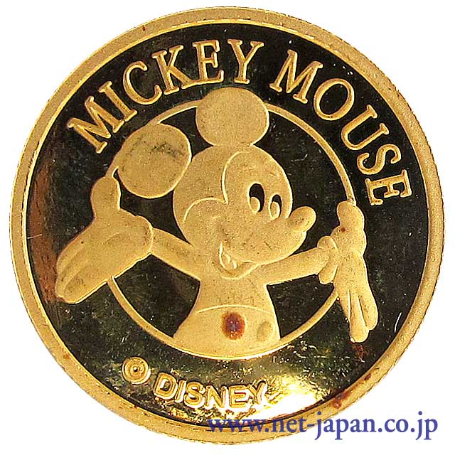 表：ミッキーマウス1/4oz金メダル