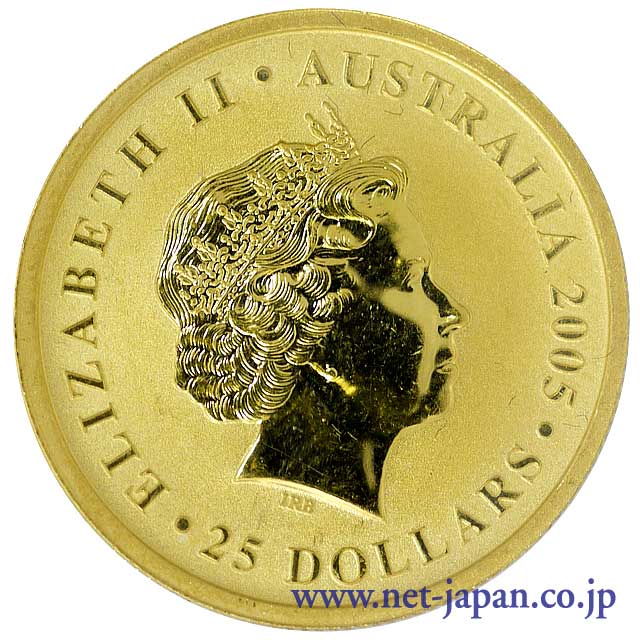 裏：オーストラリアンソブリン150周年記念25ドル金貨